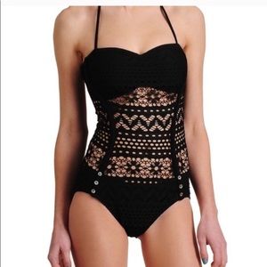 Robin Piccone ‘Penelope’ Black Crochet Swimsuit 12